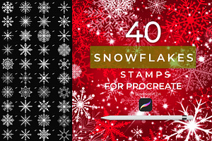 Christmas Snowflakes Stamp Procreate