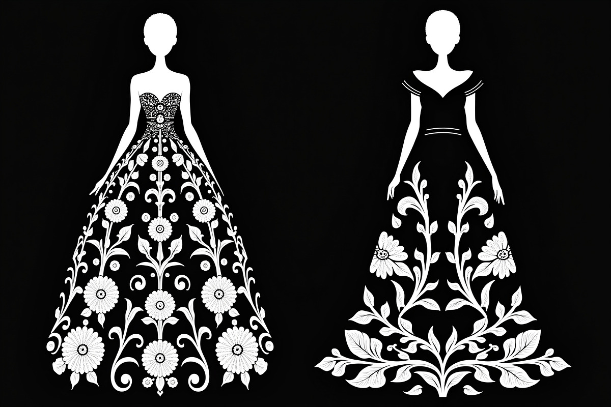 Wedding Dress Vector Pack, an Illustration by Gaye Art (Photo 15 of 21)