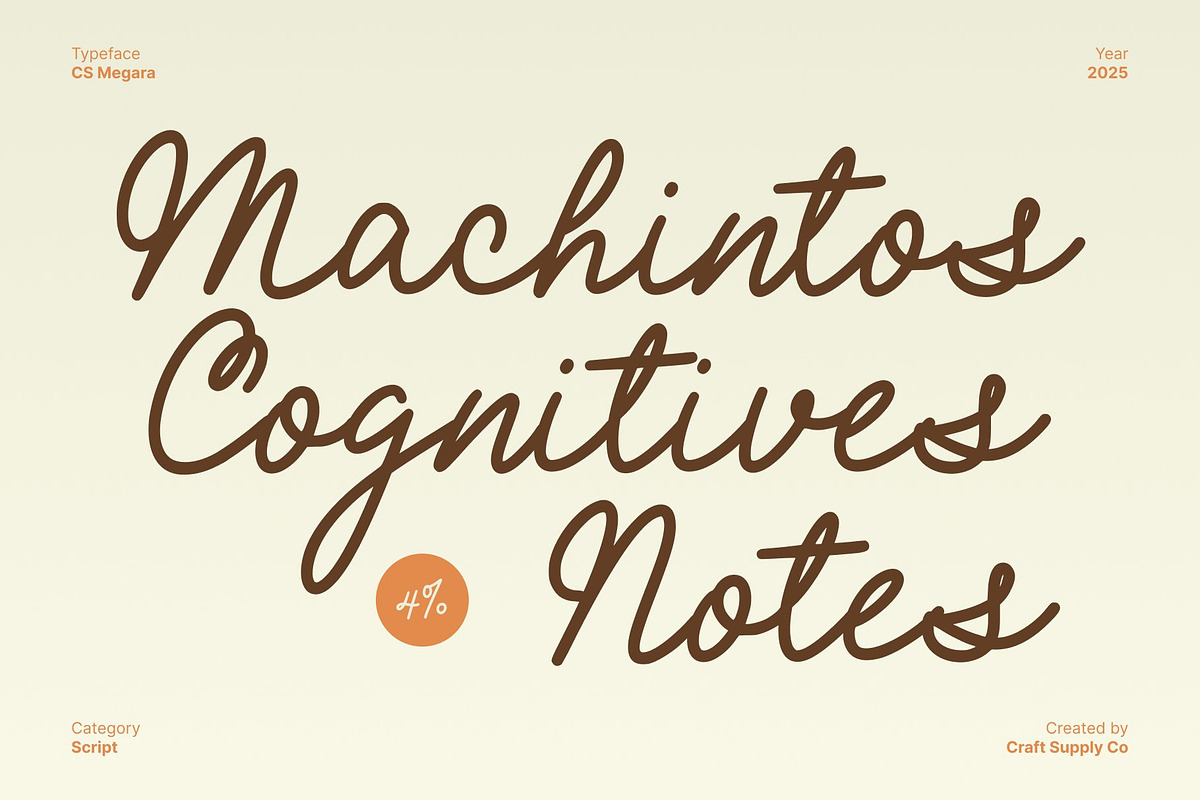 CS Megara – Handwritten Script Font, a Script Font by Craft Supply Co. (Photo 4 of 8)