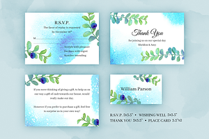 Winter. Wedding Invitation Package