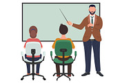 Teacher explaining lesson to student, an Education Illustration by Yayasya (Thumbnail 2 of 3)