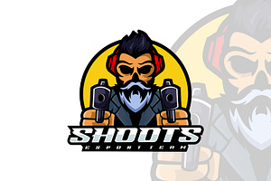 Shoots Mascot Cartoon Logo Style.