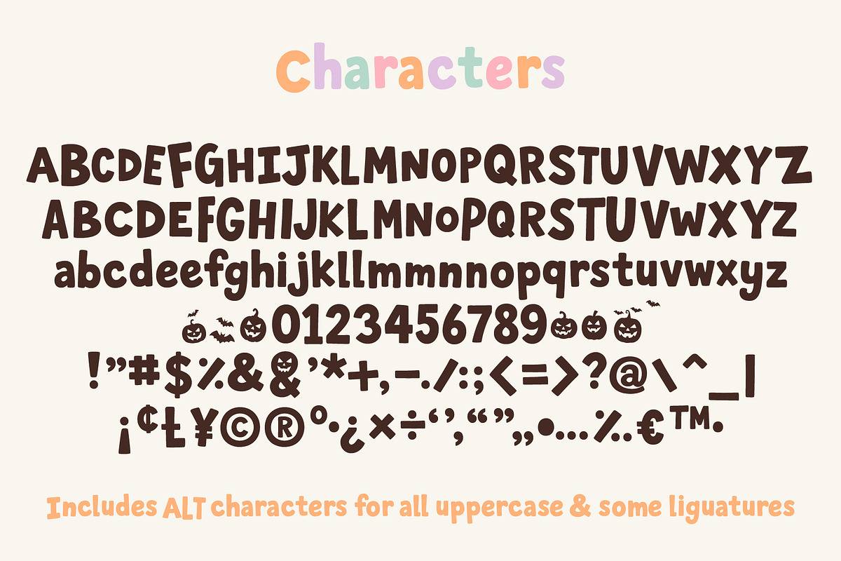 Wonky Halloween Font, a Font by Miss Tiina (Photo 2 of 5)