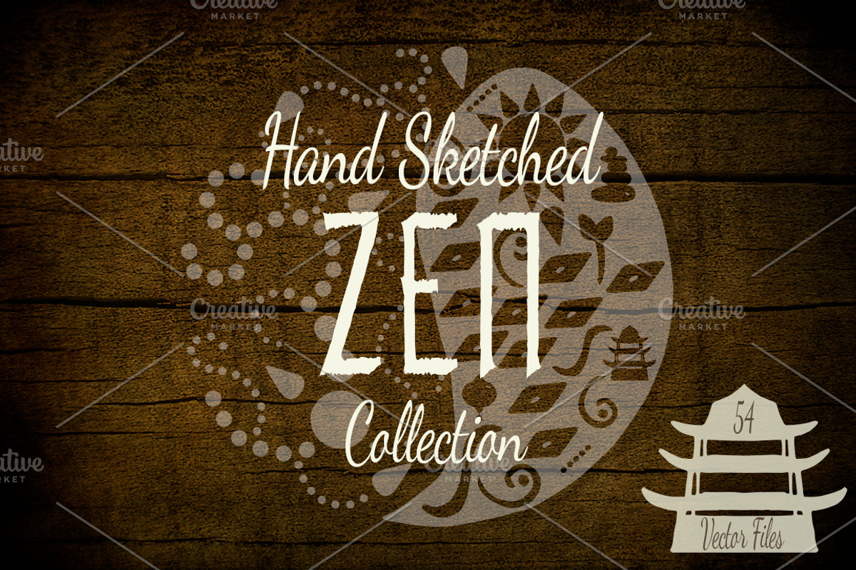 Hand Sketched ZEN Vectors & Template, a Texture Illustration by Lone Star I&D (Photo 1 of 4)