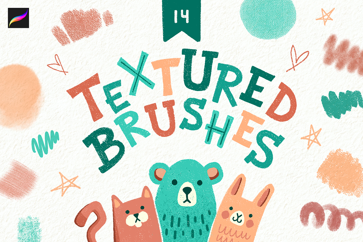 Soft Grit & Chalk Procreate Brushes, a Brush Add-On by Moon House Shop (Photo 2 of 5)