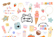 Trendy Summer Girl Clipart & Quotes, a Seasonal Illustration by Ruslana Lubenets (Thumbnail 10 of 16)