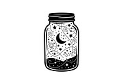 Cosmic Galaxy Jar Design Bundle, an Illustration by Creativeshirt (Thumbnail 15 of 31)