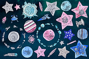 Friendly Space illustrations set, an Illustration by Dmitry_Nekrasov (Thumbnail 3 of 9)