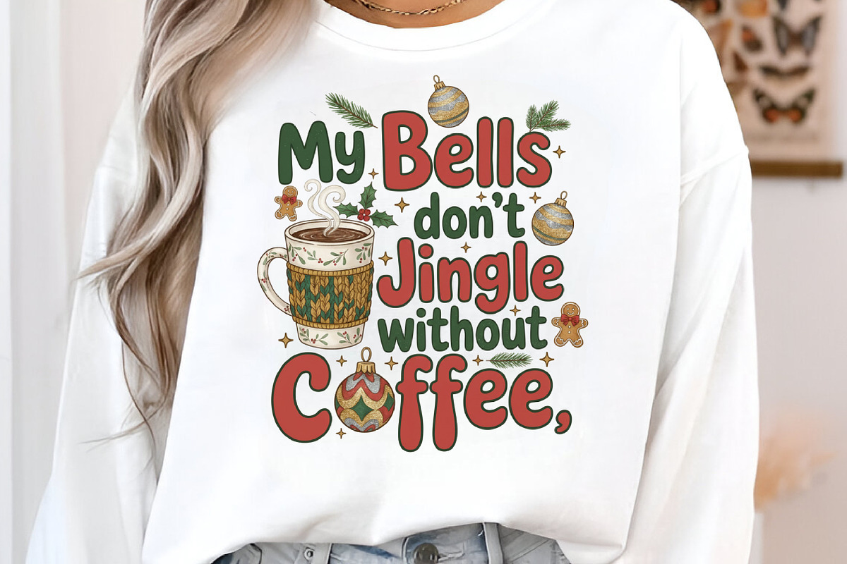 My Bells Dont Jingle Without Coffee, an Illustration by Designking (Photo 1 of 6)