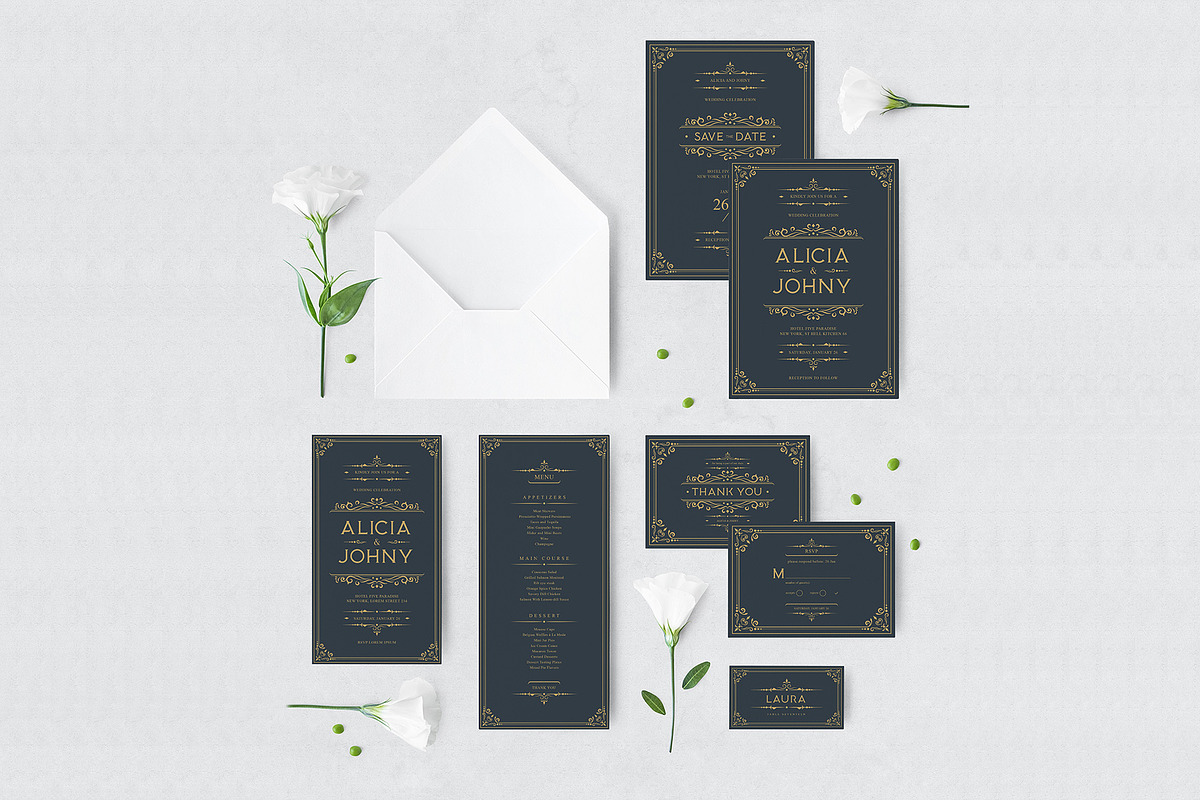 Vintage Wedding Invitation, an Invitation Template by uyo66 (Photo 7 of 7)