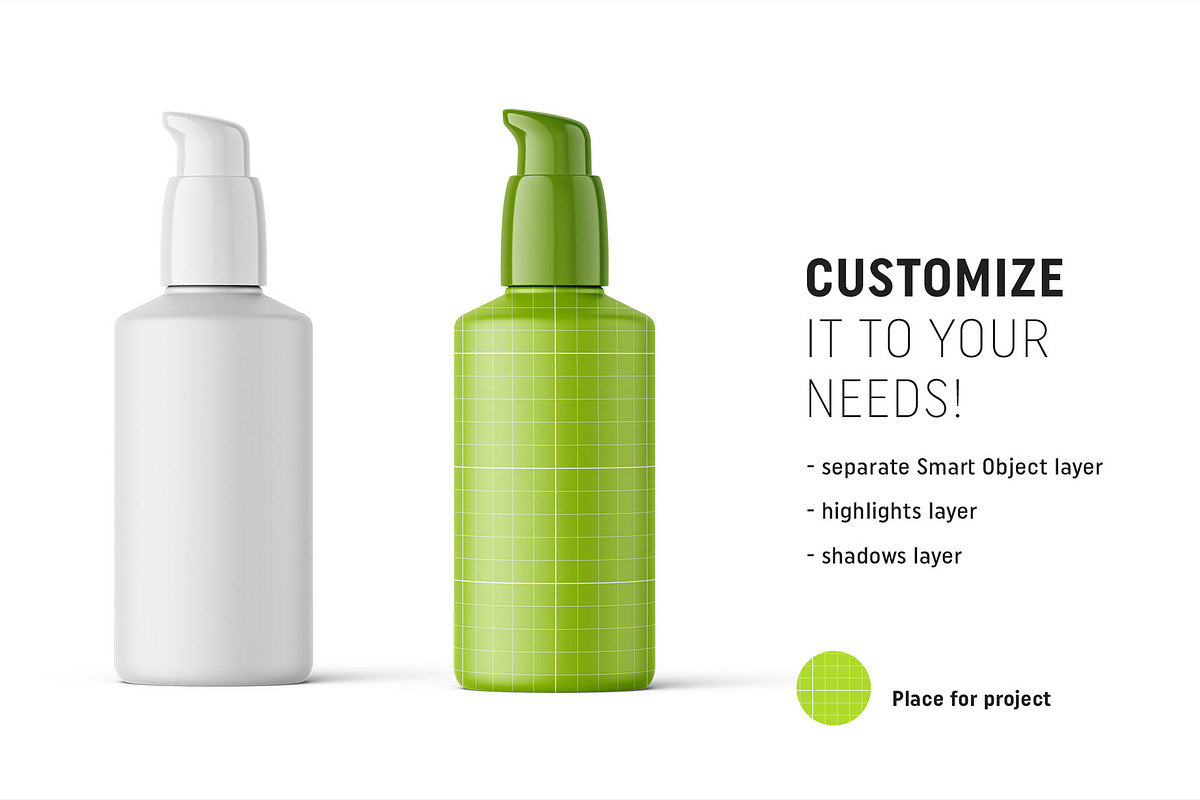 Matt cosmetic bottle mockup, a Packaging Mockup by Smarty Mockups (Photo 2 of 5)
