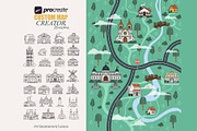 Procreate Map creator brushes, a Brush Add-On by PDknyStudio (Thumbnail 2 of 5)