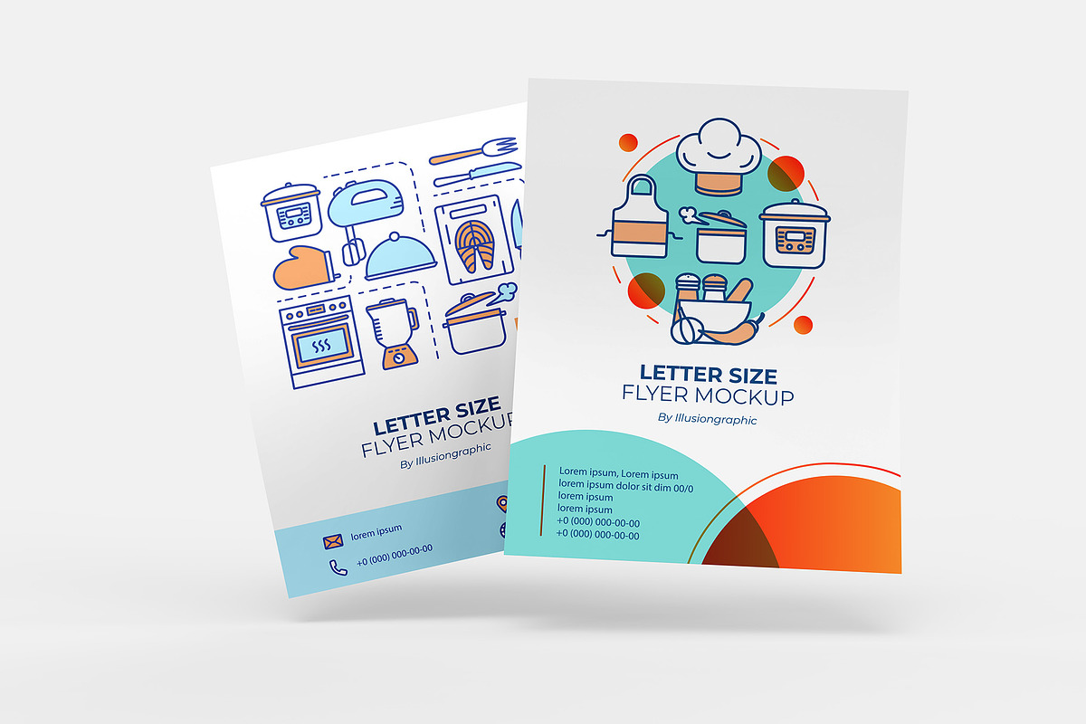 US Letter Size Flyer Mockup, an Advertising Mockup by Illusiongraphic (Photo 6 of 25)