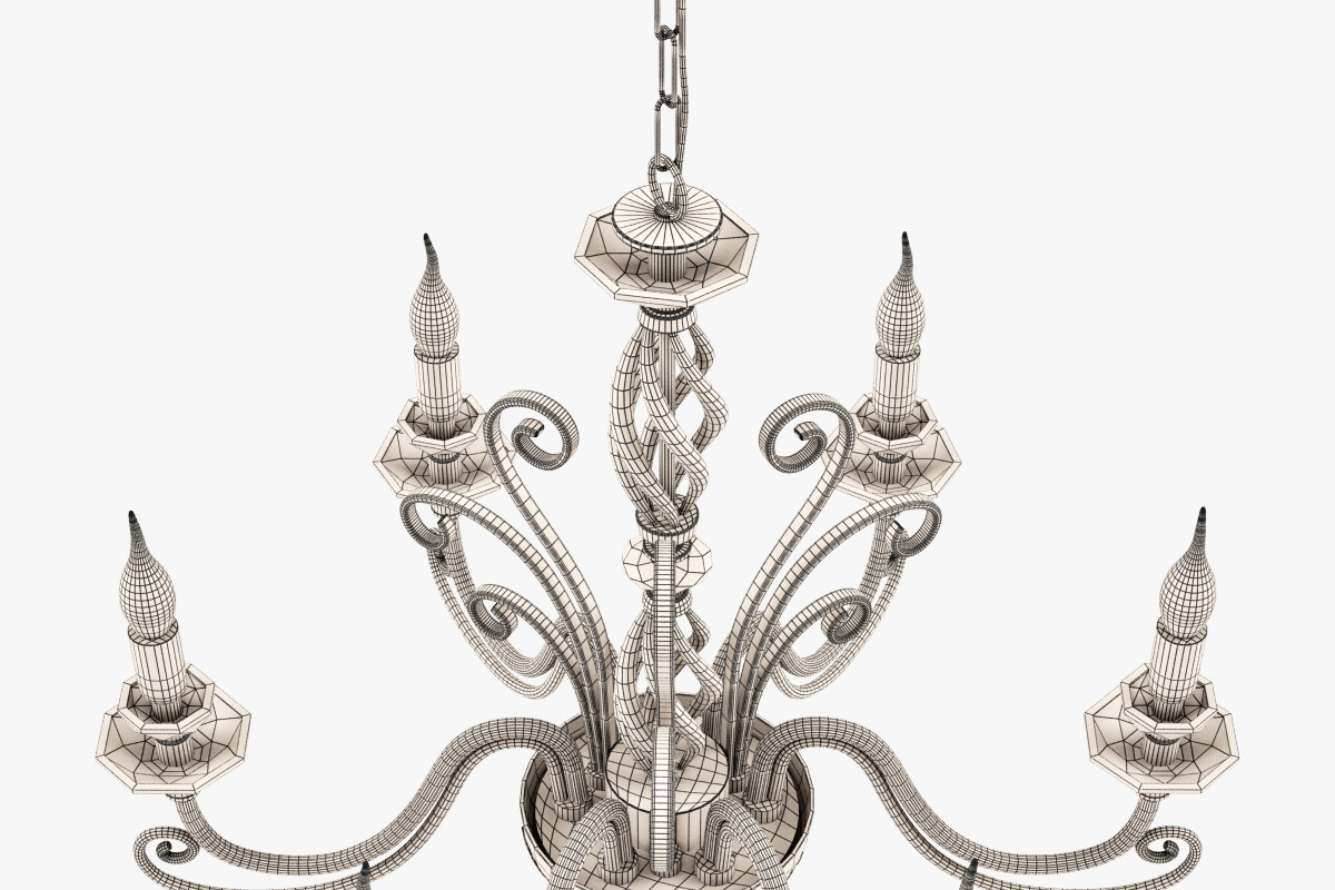 Euroluce Lampadari Alicante L6L, a Furniture 3D Model by Markelos (Photo 9 of 10)