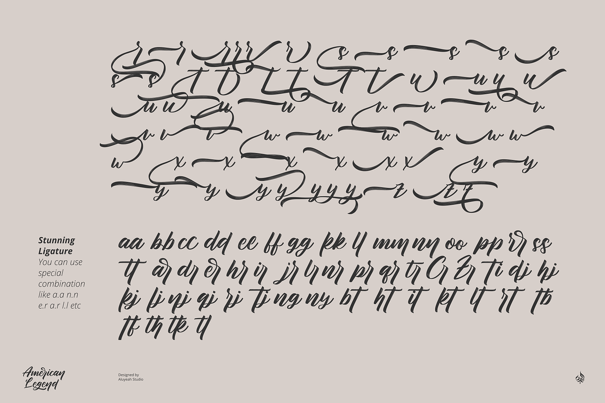 American Legend, a Script Font by Aluyeah Studio (Photo 14 of 14)