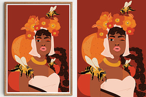 Floral Crown Poster Print