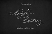 Angela Brittany, a Script Font by Amarlettering (Thumbnail 1 of 6)