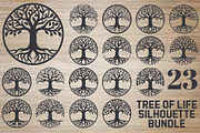 Tree of Life Silhouette Bundle, an Object Graphic by hafijul (Thumbnail 1 of 4)