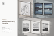 A4 Frame Mockup Bundle, a Household Mockup by Lelu Art Design (Thumbnail 1 of 11)