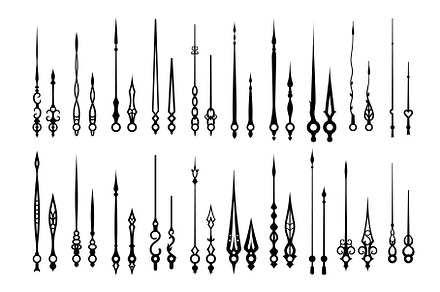 Clock hands, watch arrows, an Object Illustration by Vector Tradition