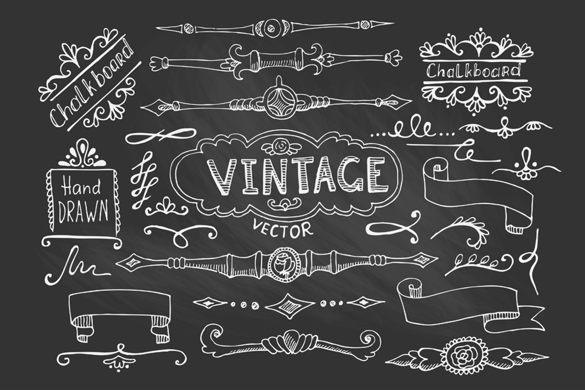 Vintage Chalkboard Elements