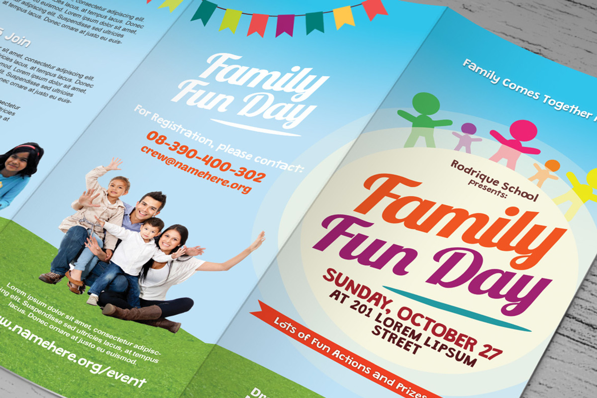 Family Fun Day Trifold Brochures, a Brochure Template by kinzi21 (Photo 1 of 5)