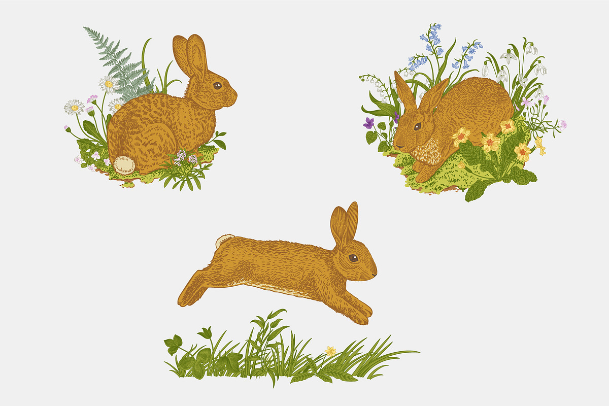 Mille-fleurs. Happy Easter, a Decorative Illustration by olga.korneeva (Photo 6 of 15)