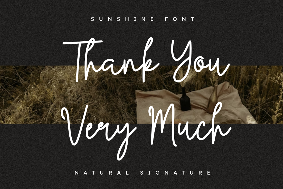 Sunshine | Natural Signature Script, a Script Font by Masyafi Studio (Photo 3 of 8)