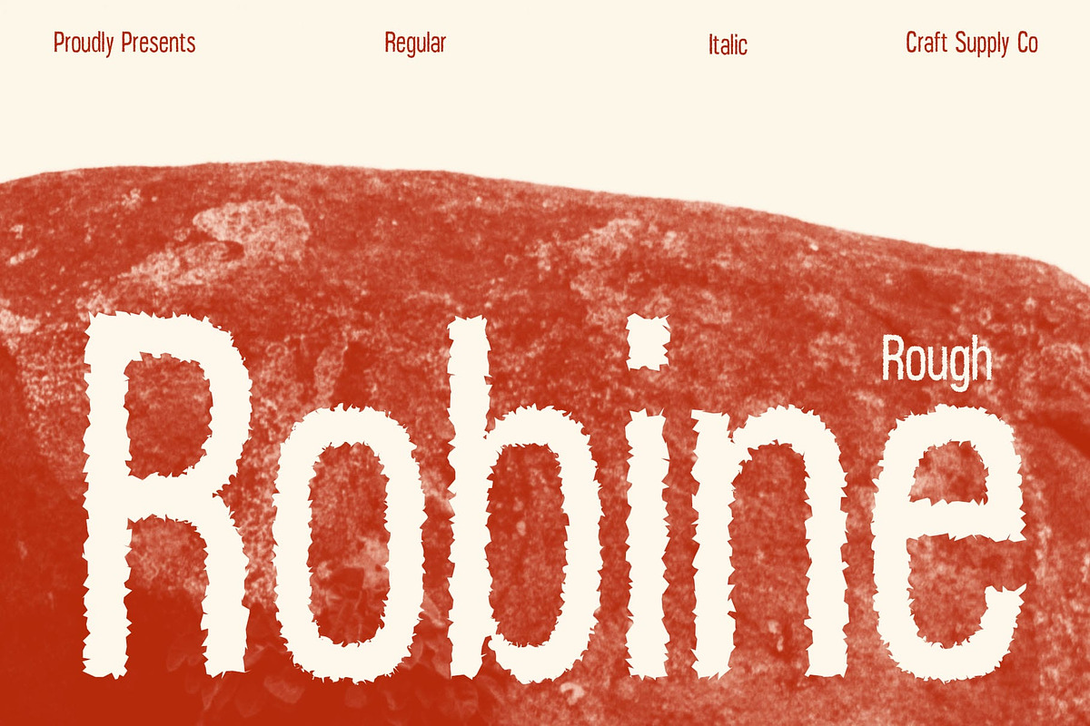 Robine Rough, a Sans Serif Font by Craft Supply Co. (Photo 1 of 8)