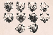 Bear Illustrations Hand-Drawn Vector, an Animal Illustration by Trape Graphic Studio (Thumbnail 6 of 10)