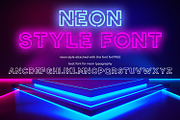Neon Style Font, a Font by OWPictures (Thumbnail 1 of 3)