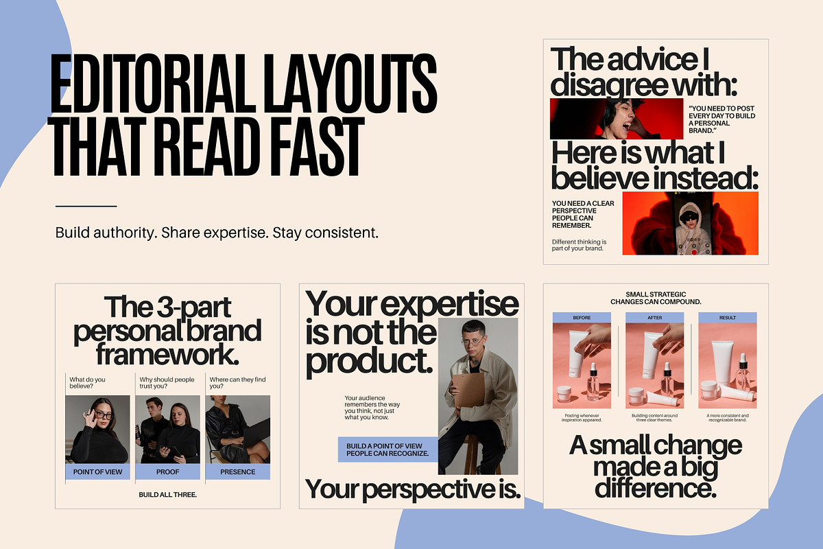 LinkedIn Personal Brand Content Kit, a Social Media Template by ShowUp! Studio (Photo 4 of 6)