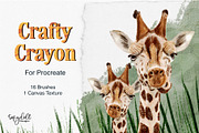 Crafty Crayon for Procreate, a Brush Add-On by Sofydoll Designs (Thumbnail 1 of 7)