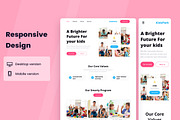 Child Care Web Design, a Wireframe Template by INSPR STD (Thumbnail 5 of 6)