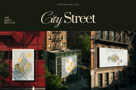 City Street Banner Mockup Bundle, an Advertising Mockup by Goodies.Buro