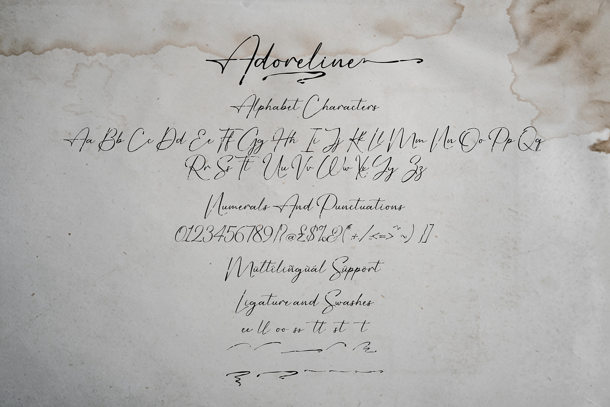 Adoreline, a Script Font by RT Studio (Photo 9 of 10)