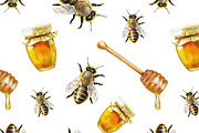 Watercolor honey set, a Pattern Graphic by lenavetka87 (Thumbnail 2 of 3)