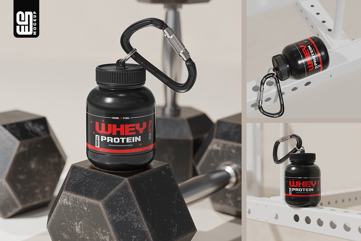 Protein Keychain Container Mockup, a Cups & Container Mockup by SD Mockup (Photo 1 of 4)