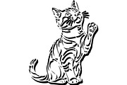 Cute Cat Silhouette Mega Vector Bund, an Animal Illustration by Designer_Momina (Thumbnail 19 of 34)