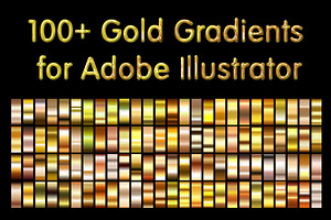 100 Gold Gradients For Illustrator