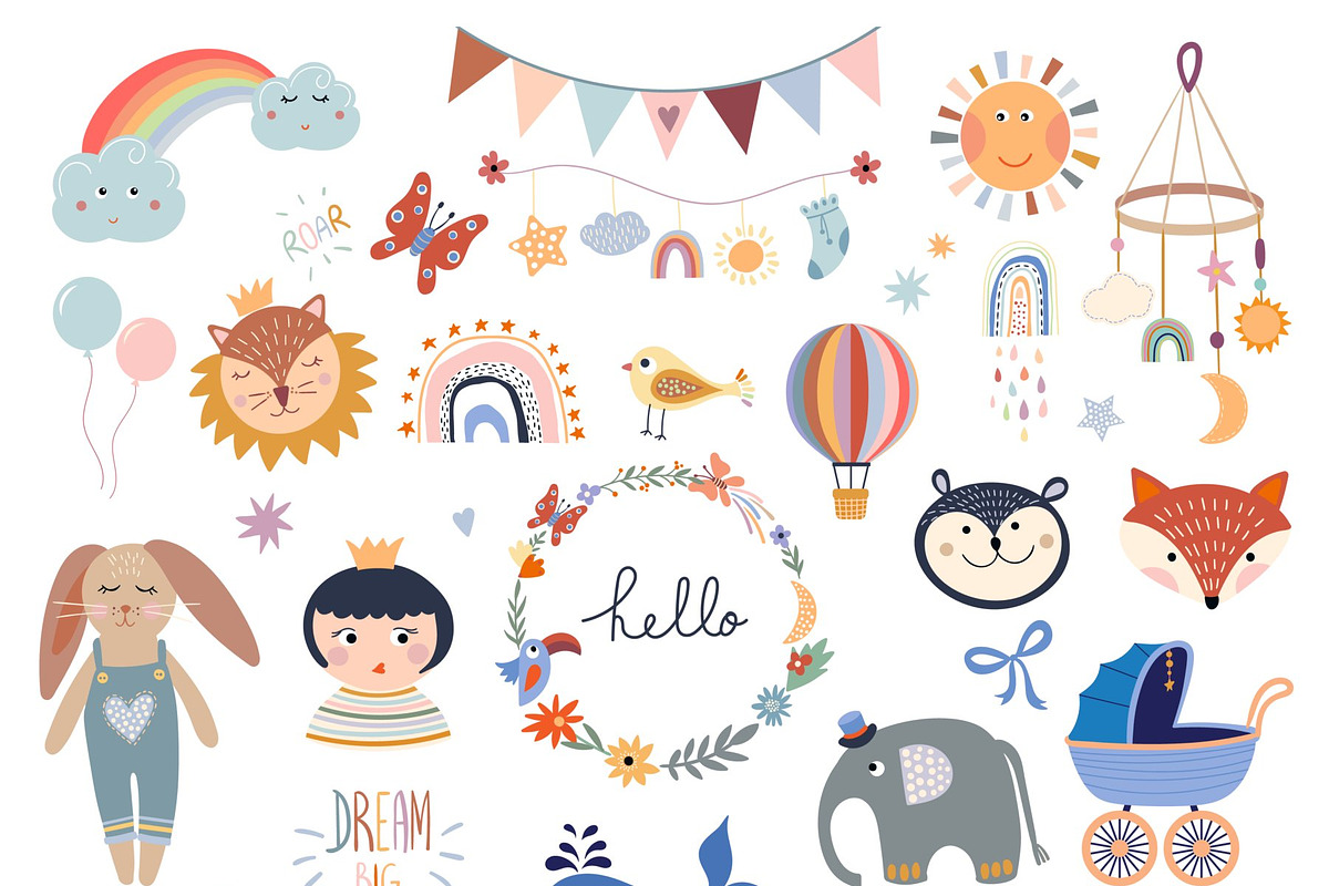 Children elements collection, a Background Graphic by Letto studio (Photo 5 of 7)