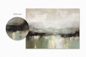 Muted Abstract Landscape Paintings