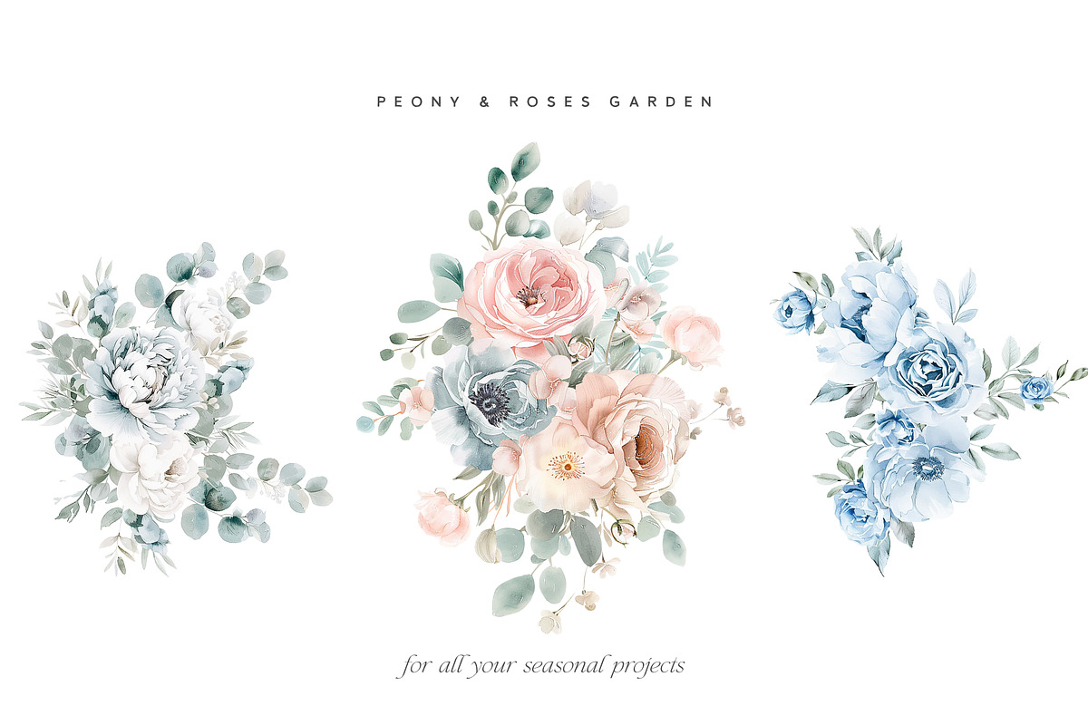 Peony & Rose Gardens - Library, a Decorative Illustration by Isabelle Salem (Photo 8 of 11)