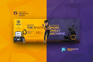 Daniela Gym FB Cover Template, a Social Media Template by Youwes Template