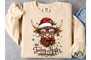 Cute Highland Cow Christmas PNG, a Seasonal Illustration by Craft Nest (Thumbnail 5 of 6)
