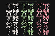 Watercolor ribbon bows clipart., an Object Graphic by AquarelleSpace (Thumbnail 3 of 5)