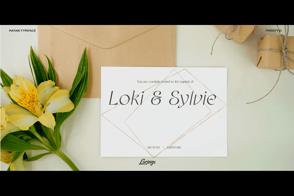 Mayari - Expressive elegant Typeface, a Sans Serif Font by Lurinzu Studios (Photo 3 of 4)
