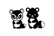 Cute Forest Animal Silhouette Bundle, an Illustration by Creativeshirt (Thumbnail 38 of 54)