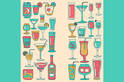 Doodle cocktail icons and patterns, a Pattern Graphic by Art Loft (Thumbnail 13 of 16)