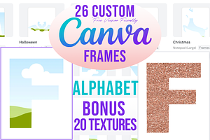 100 Custom Canva Frames & Bonus